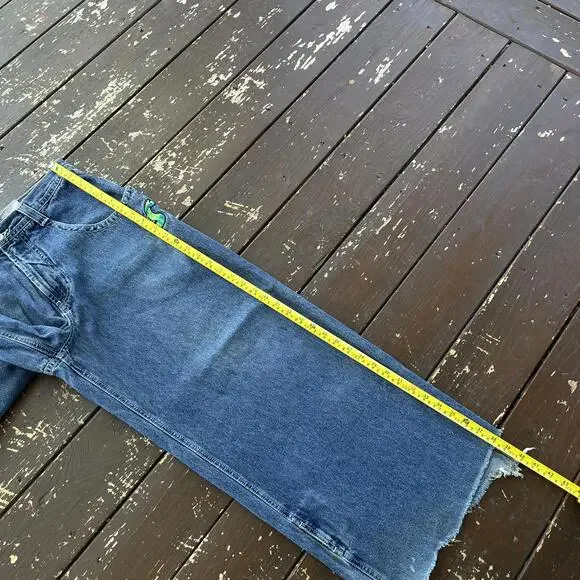 (32x28) Vintage 90s Y2K JNCO Jeans Scroll Embroidered Faded Distressed - Picture 8 of 8